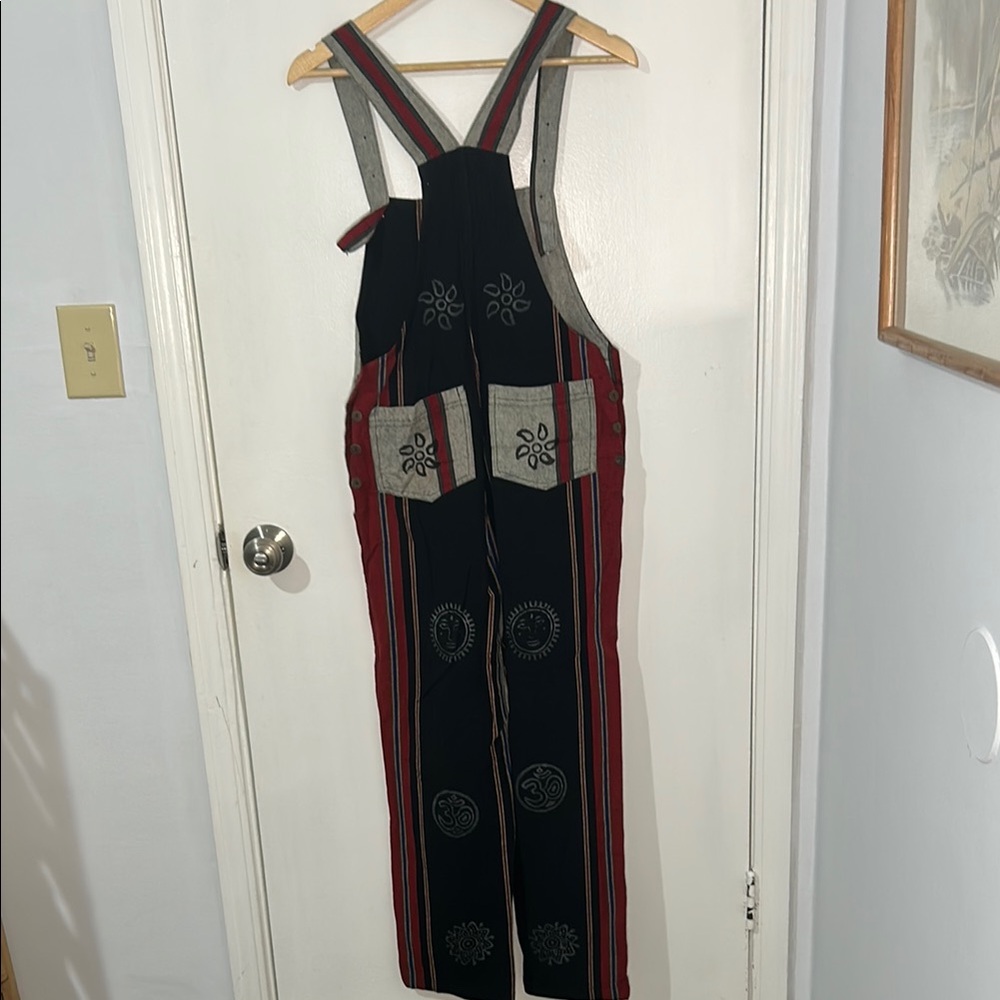 Printed Boho Cloth Overalls Size Small - Picture 3 of 6